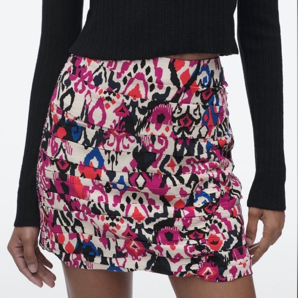 ZARA Draped Printed Skirt | NWT | Size Small